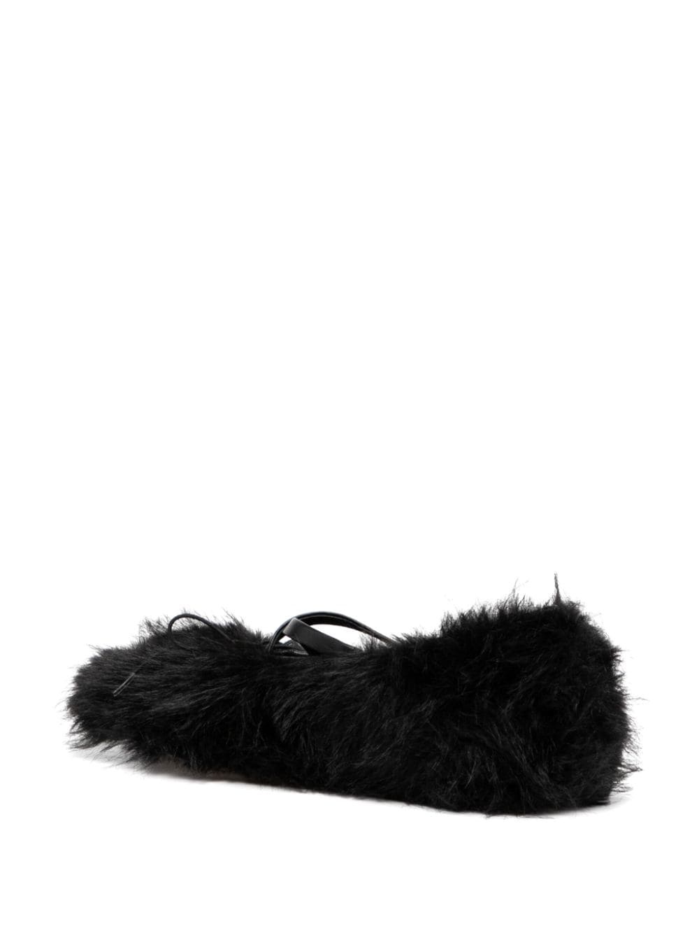 faux-fur ballet flats - 3