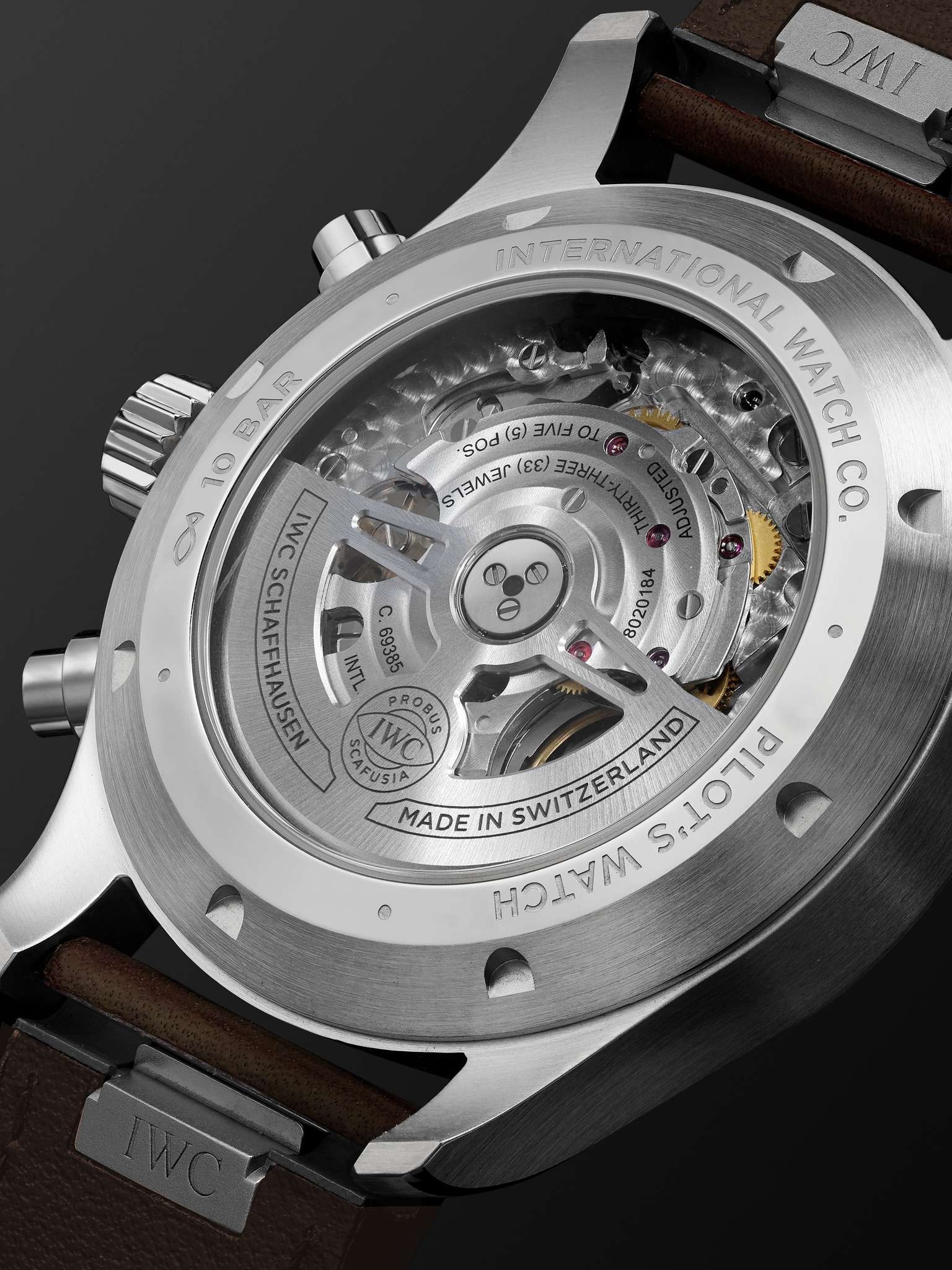 Pilot's Automatic Chronograph 43mm Stainless Steel and Leather Watch, Ref. No. IW378005 - 3