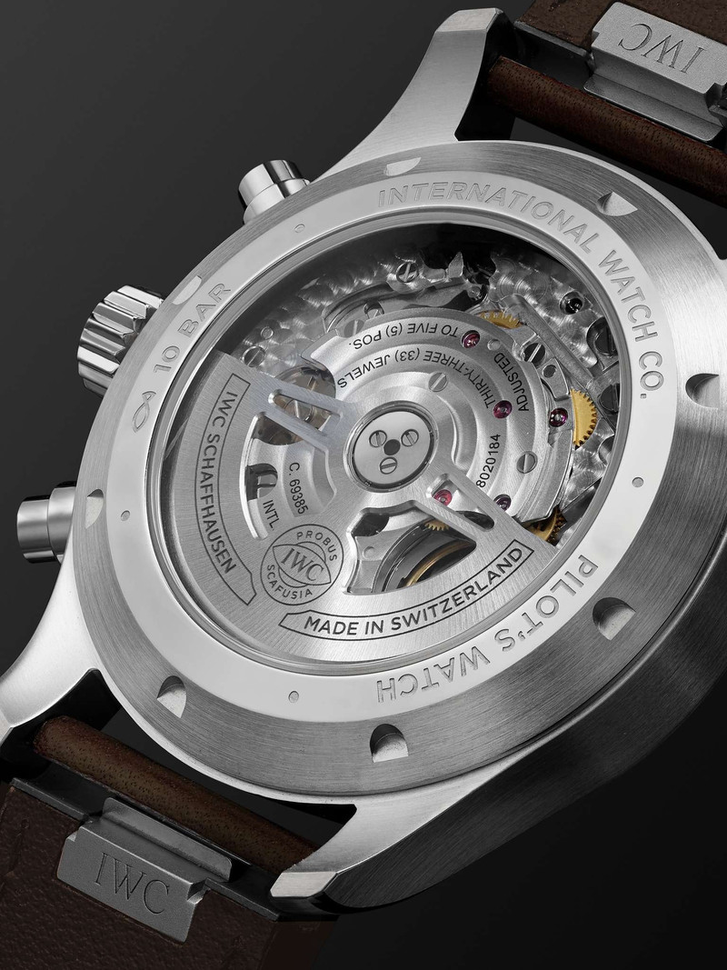 Pilot's Automatic Chronograph 43mm Stainless Steel and Leather Watch, Ref. No. IW378005 3