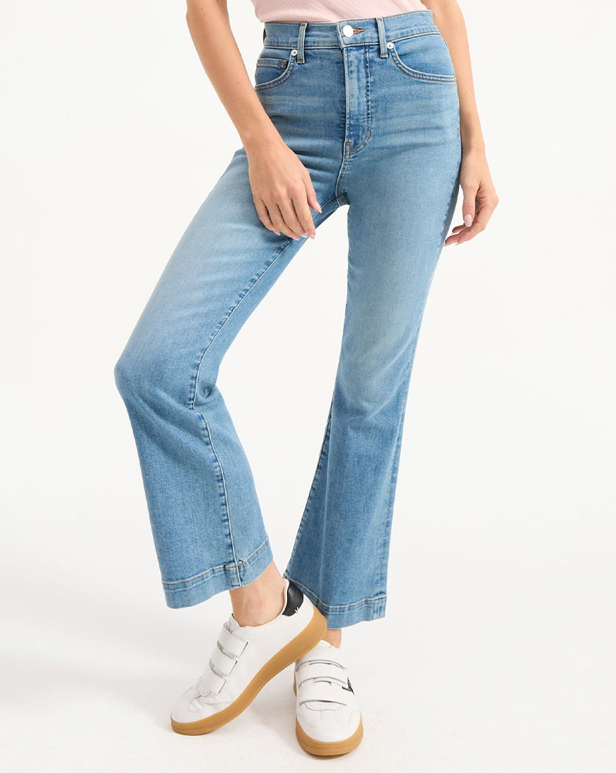 CARSON HIGH RISE ANKLE FLARE JEAN - 3