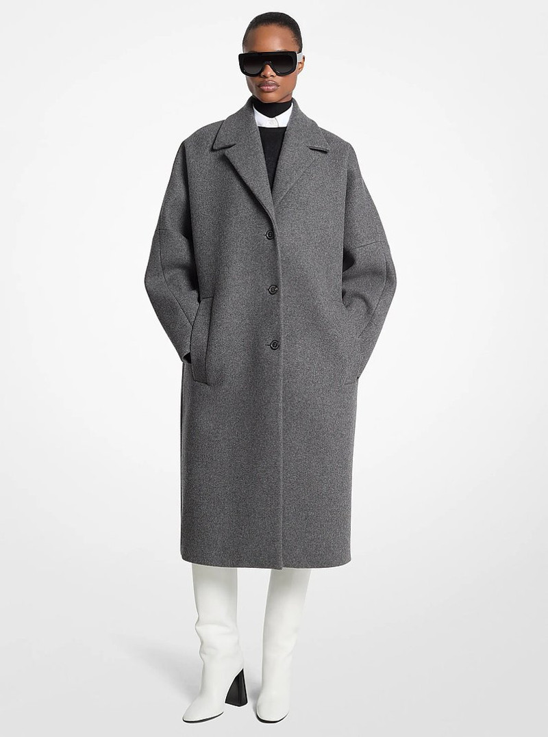 Wool Melton Cocoon Coat 1