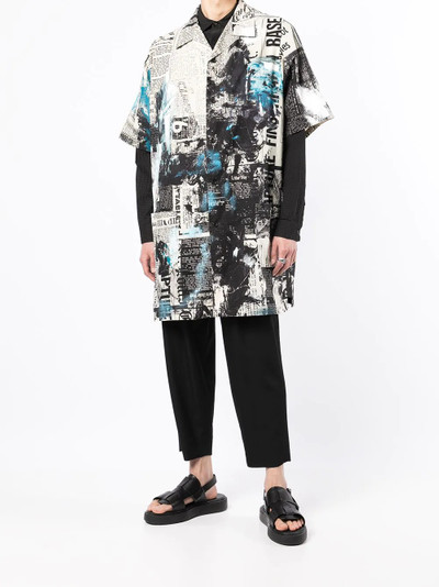 Yohji Yamamoto graphic-print oversized shirt outlook