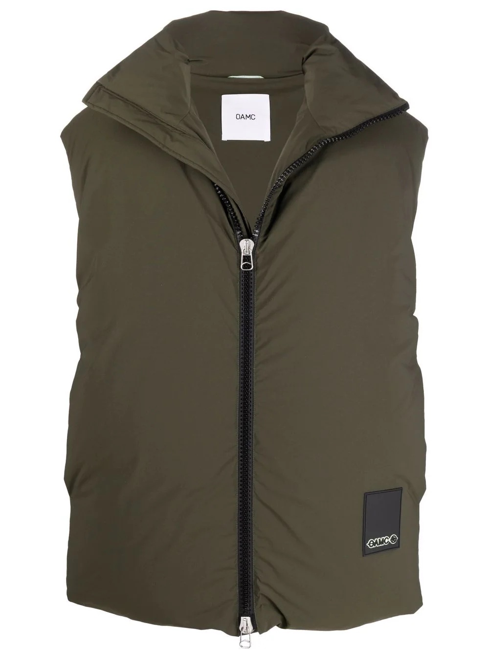 logo-patch padded gilet - 1