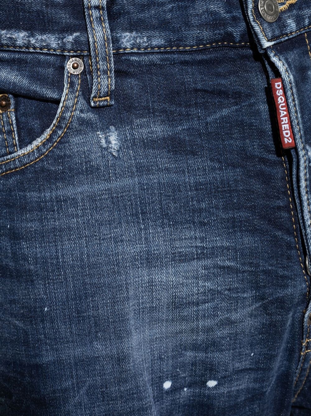 stretch-cotton tapered jeans - 5