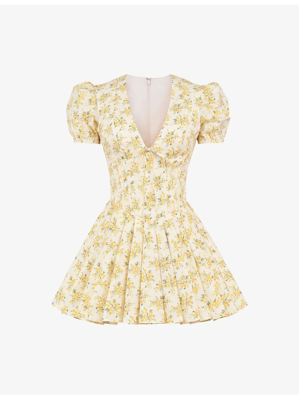 Imani Floral-Print Stretch-Cotton Mini Dress - 1