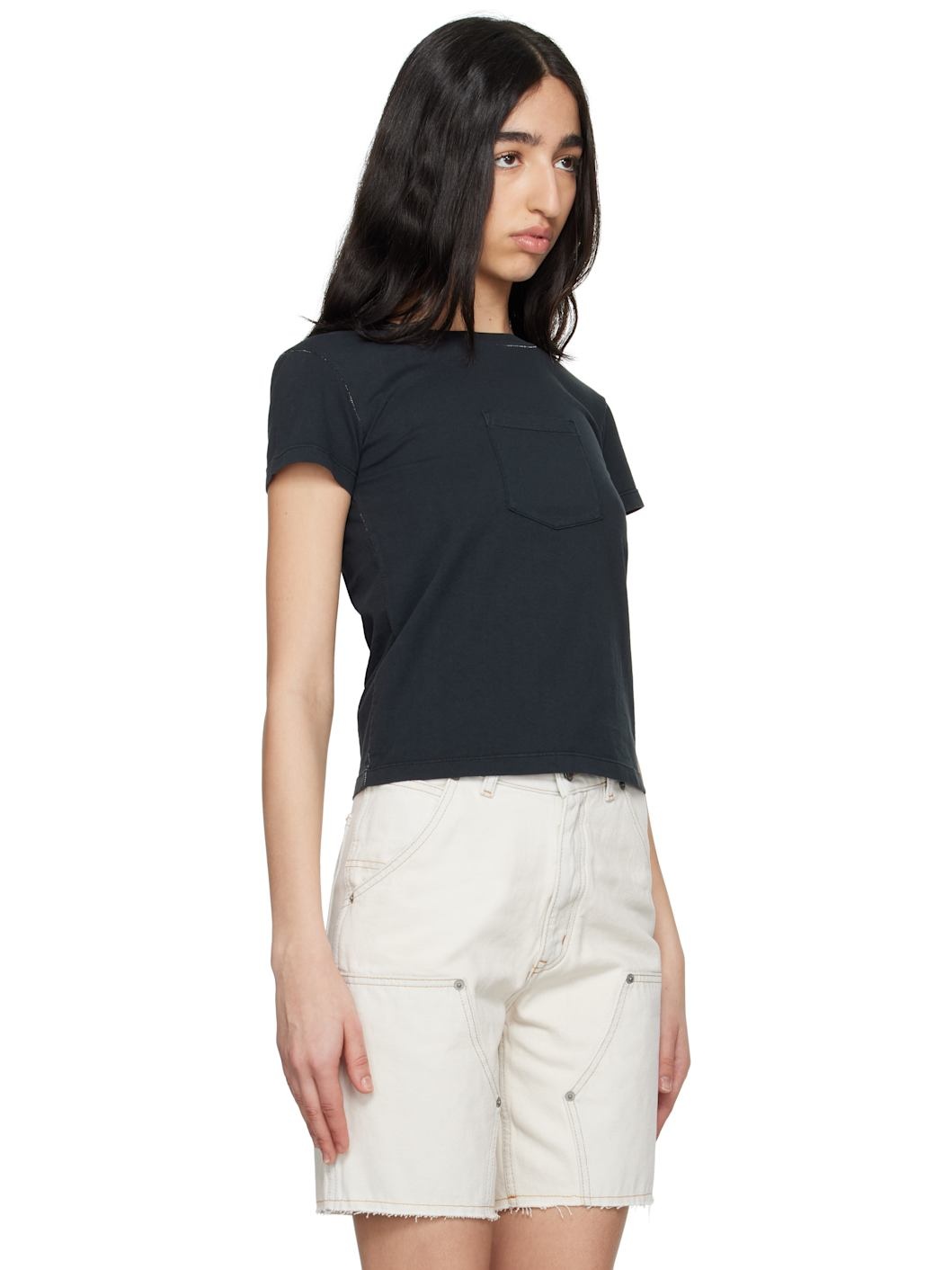 Black Heavy Cotton Jersey T-shirt - 2