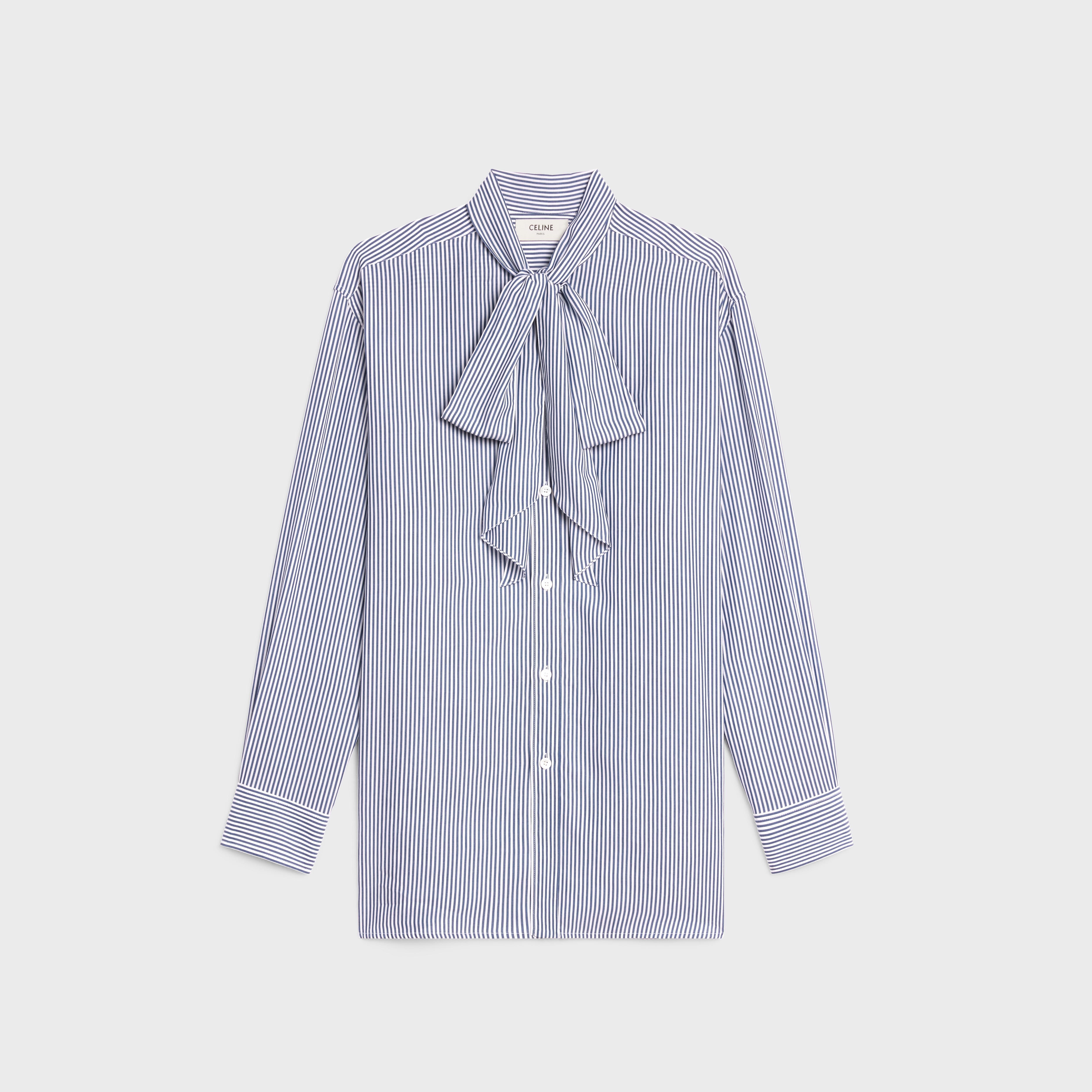 BOYFRIEND SHIRT IN STRIPED RAYON - 1