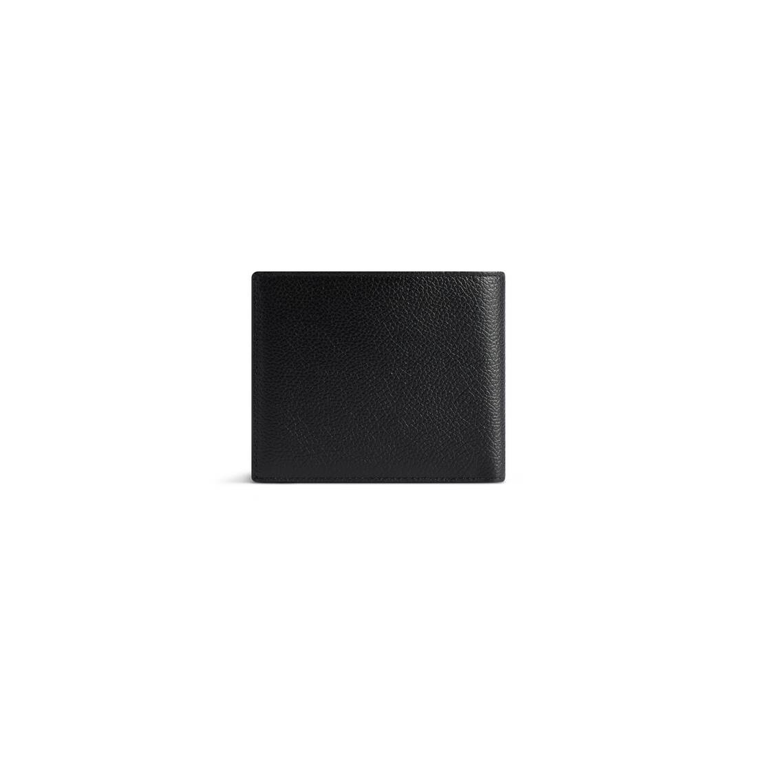 Men's Cash Square Folded Wallet in Black - 2