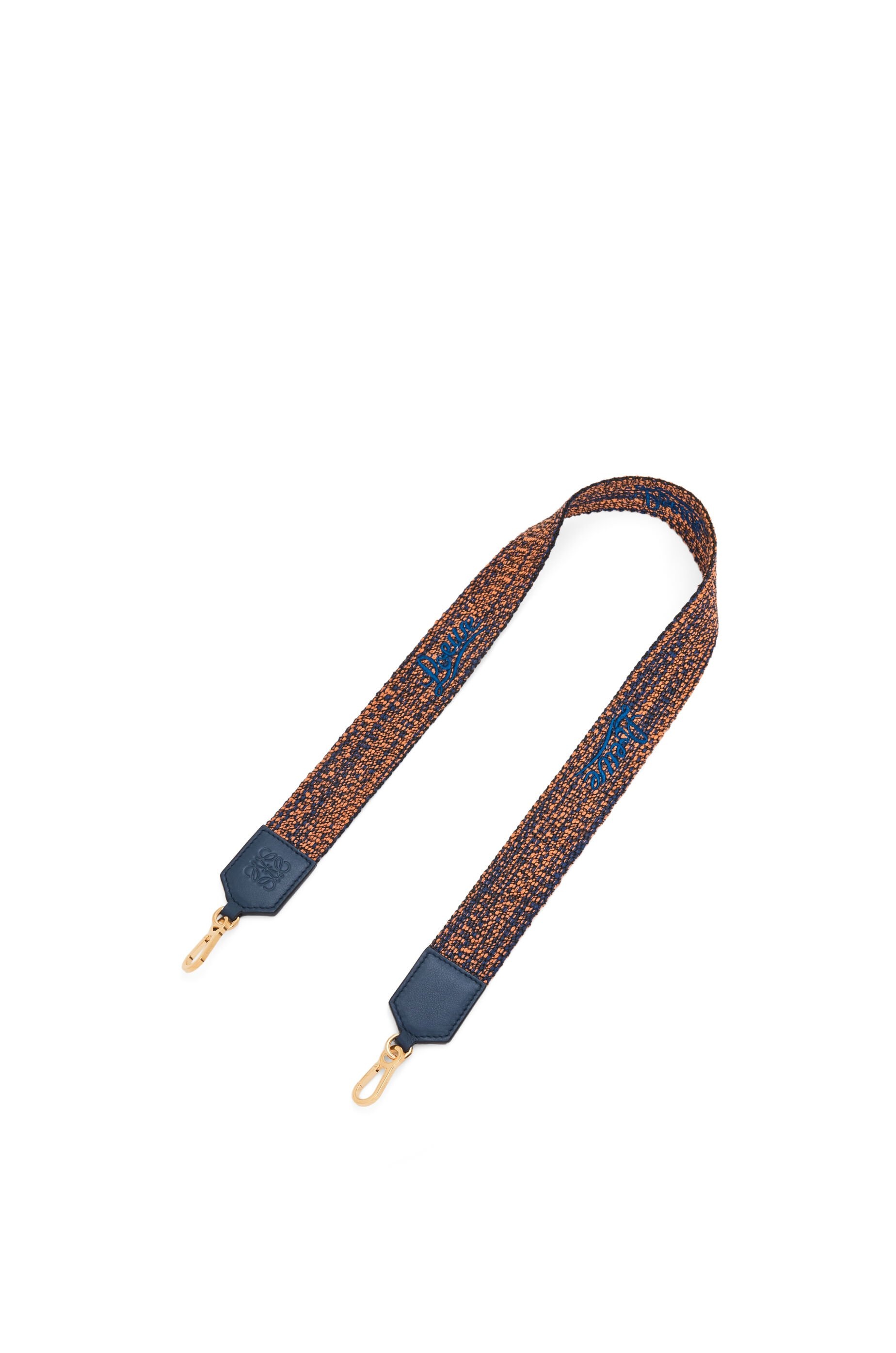 Melange strap in cotton and calfskin - 1