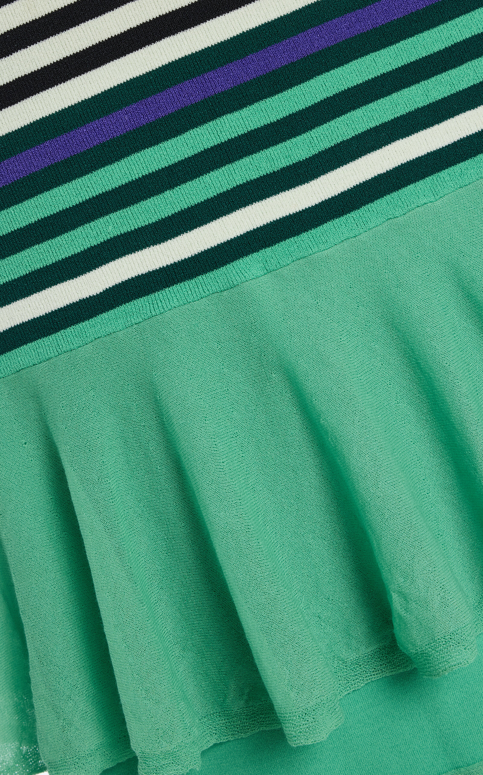 Ruffled Striped Cotton-Blend Halter Dress stripe - 5