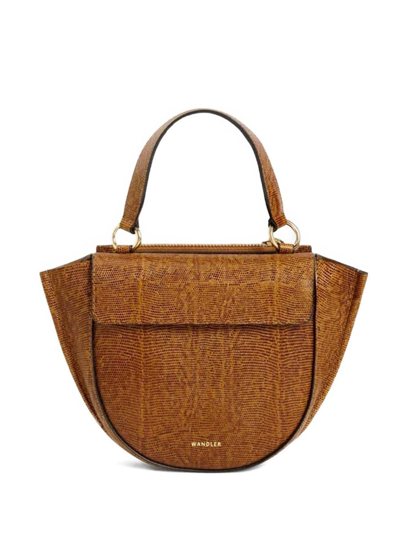 Hortensia lizard-effec satchel 1