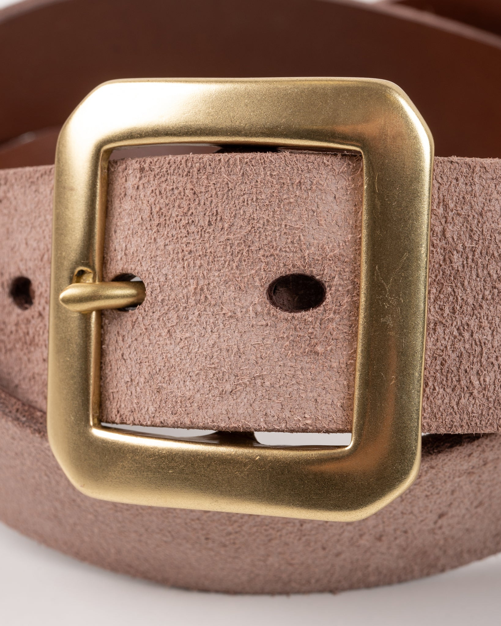 OGL-BELT-RO-SPGAR-BRN OGL Single Prong Garrison Buckle Leather Belt - Rough Out Brown - 2