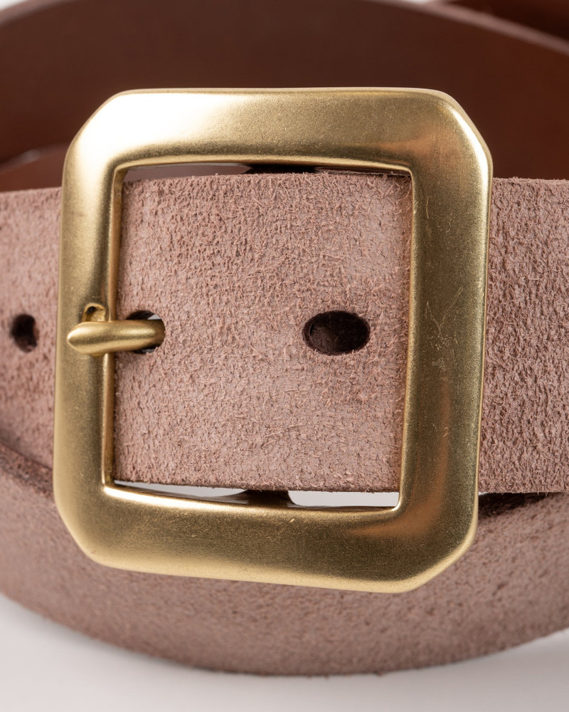 Iron Heart OGL-BELT-RO-SPGAR-BRN OGL Single Prong Garrison Buckle Leather Belt - Rough Out Brown outlook