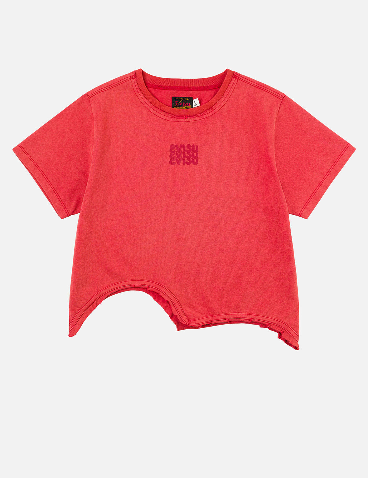 Logo Print and Distressed Detail Fashion Fit T-Shirt - 3