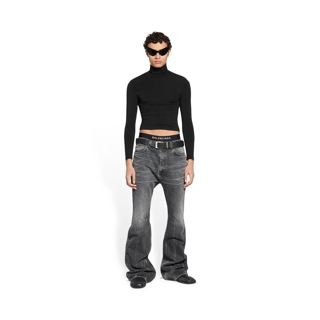 Flared Pants in Black - 2