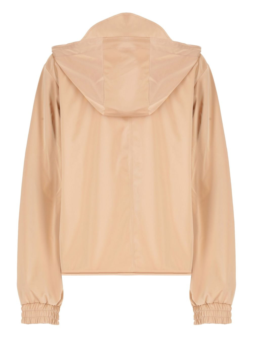 hooded snap-button rain jacket - 2