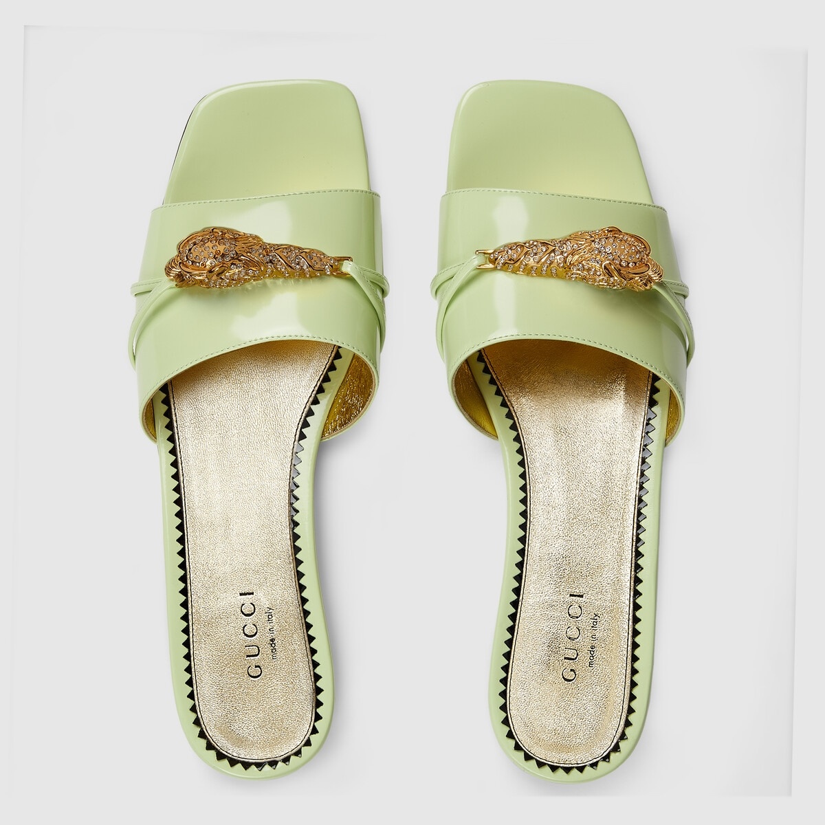 Women's slide sandal with hardware - 5