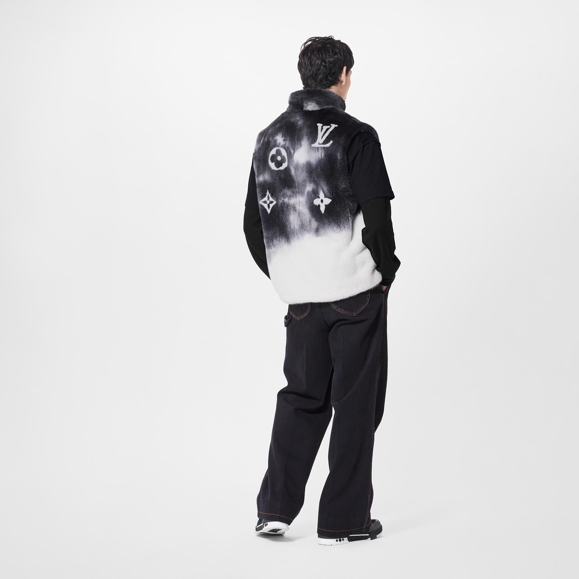 LV Spray Mink Gilet - 3