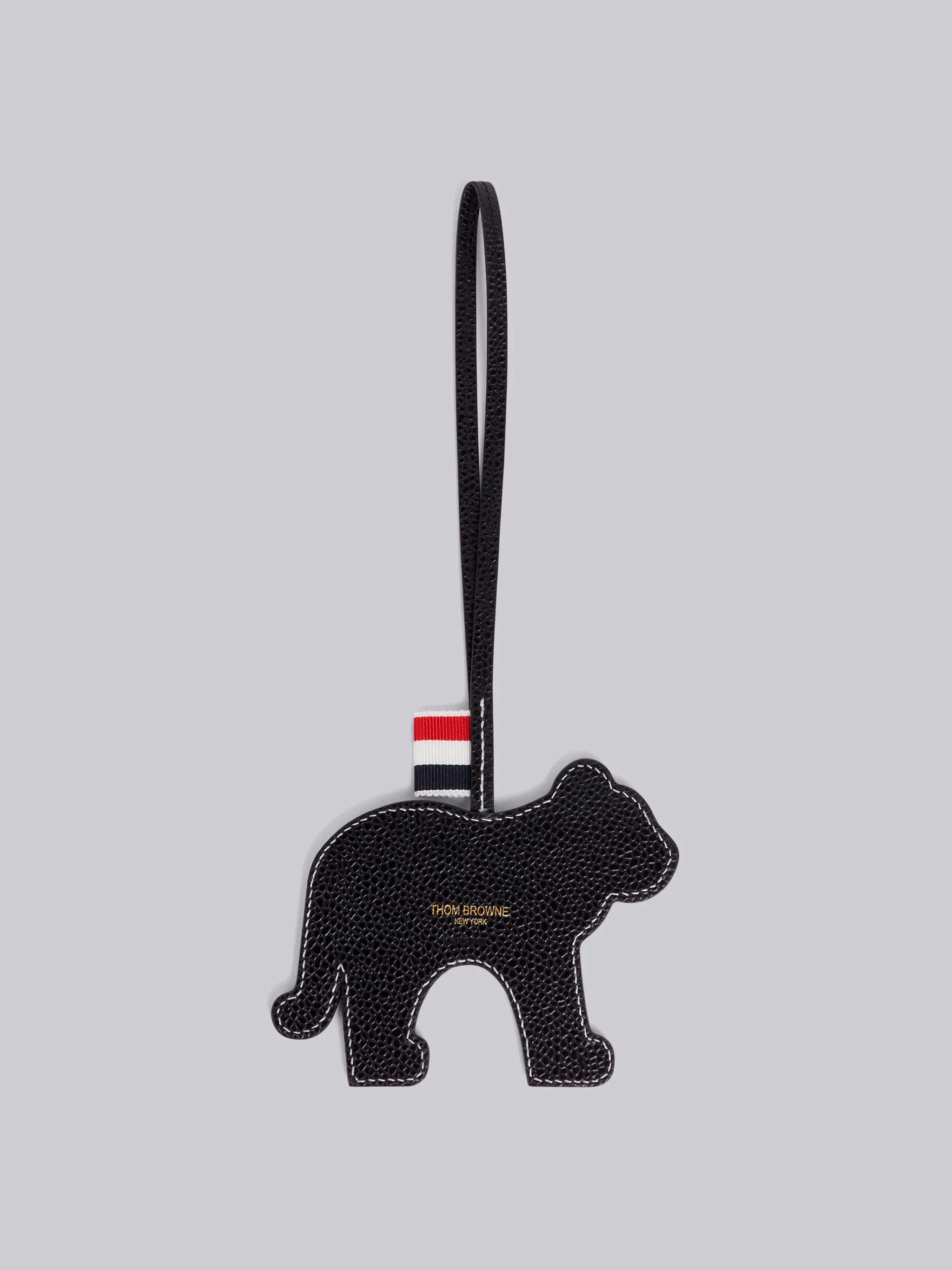 Black Pebbled Calfskin Tiger Charm - 3