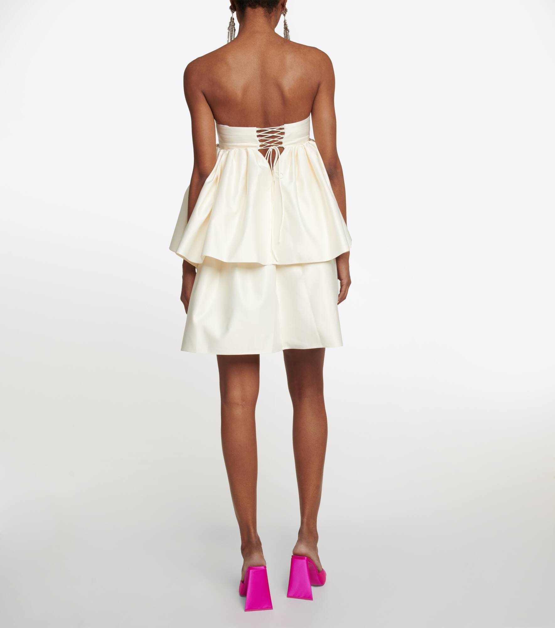 Strapless twill minidress - 3