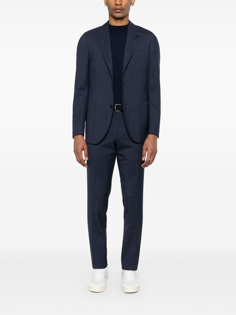 LARDINI brooch-detail suit outlook