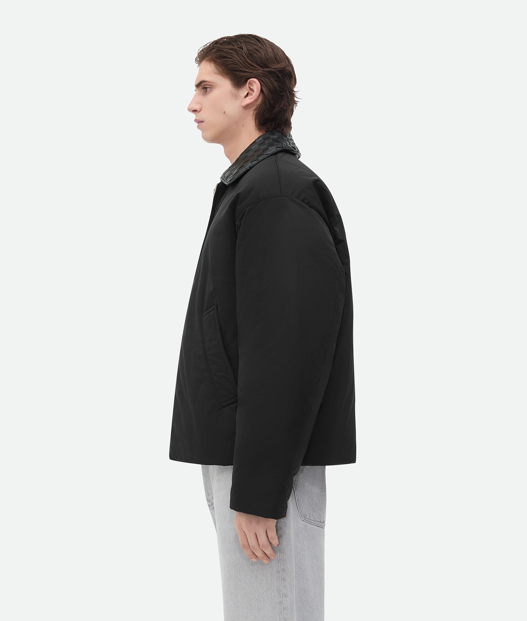 国内発 BOTTEGA VENETA ブラックウールボタン長袖ジャケット Bottega Veneta Tech Nylon Puffer Jacket | REVERSIBLE