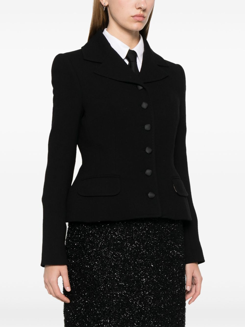 crepe blazer - 3