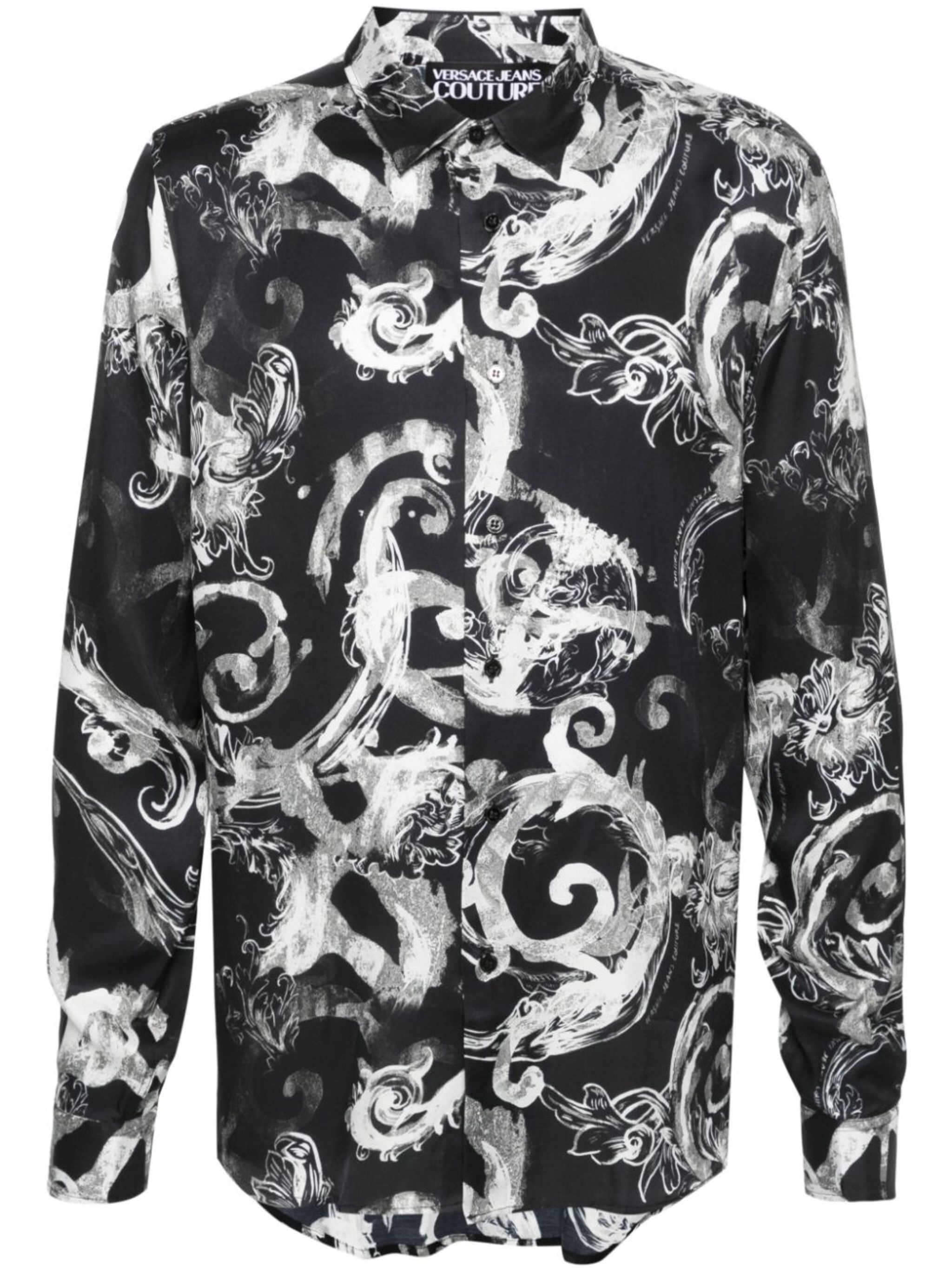 watercolour baroque-pattern shirt - 1