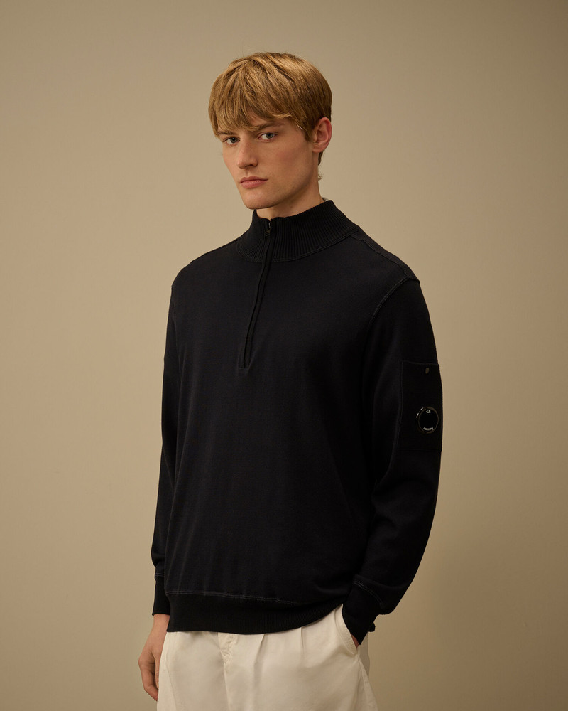 Cotton Sea Island Half Zip Lens Sweater 3