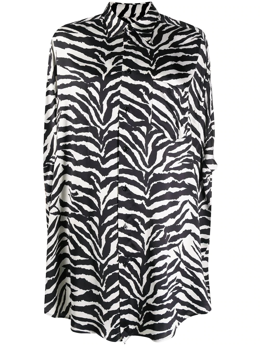 zebra-print sleeveless shirt - 1