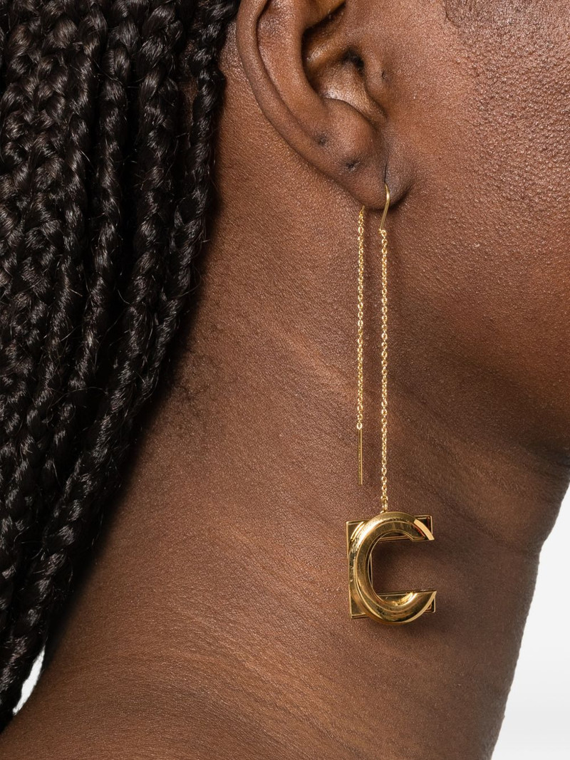 ELISABETTA FRANCHI logo-drop earrings outlook