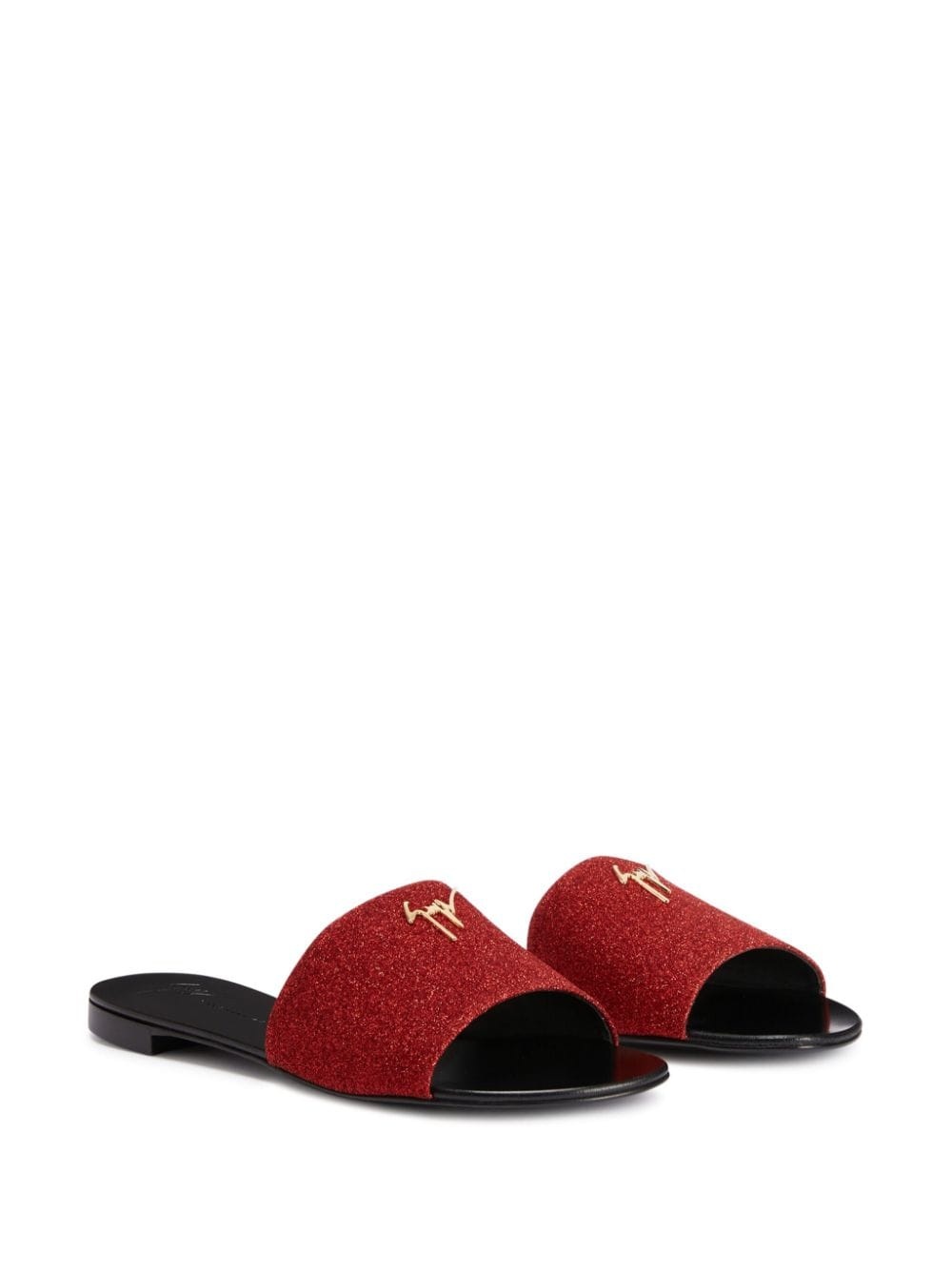 Shirley glitter-detail flat sandals - 2