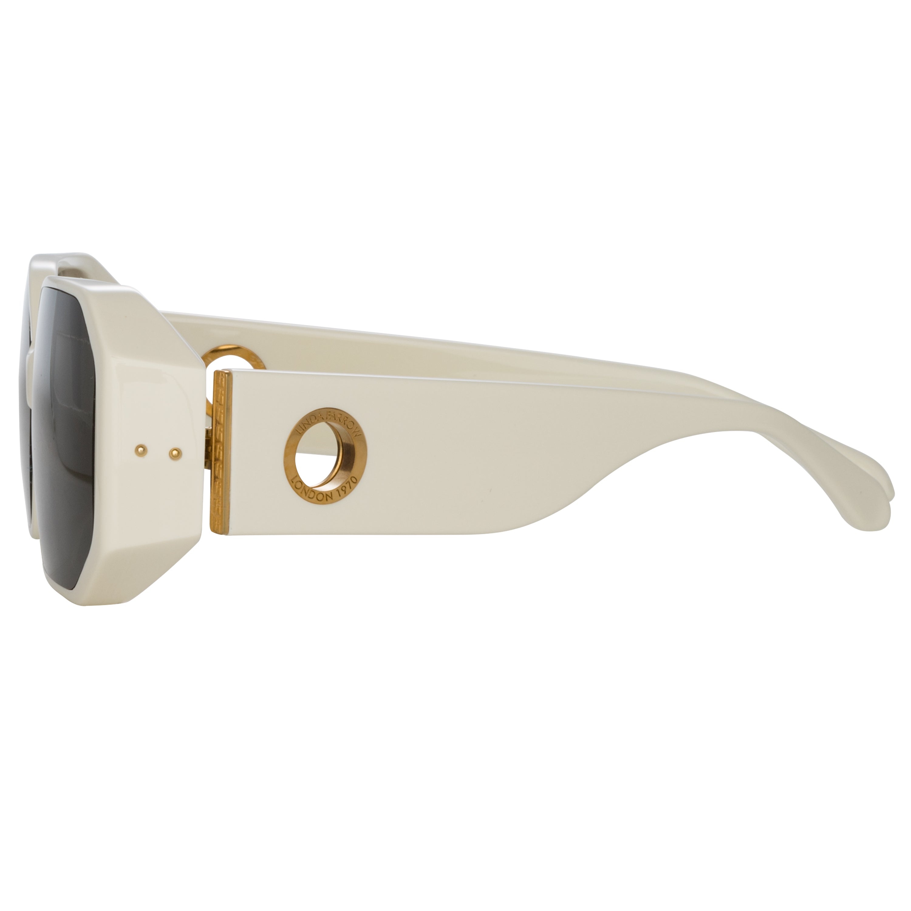 BAILEY ANGULAR SUNGLASSES IN WHITE - 4