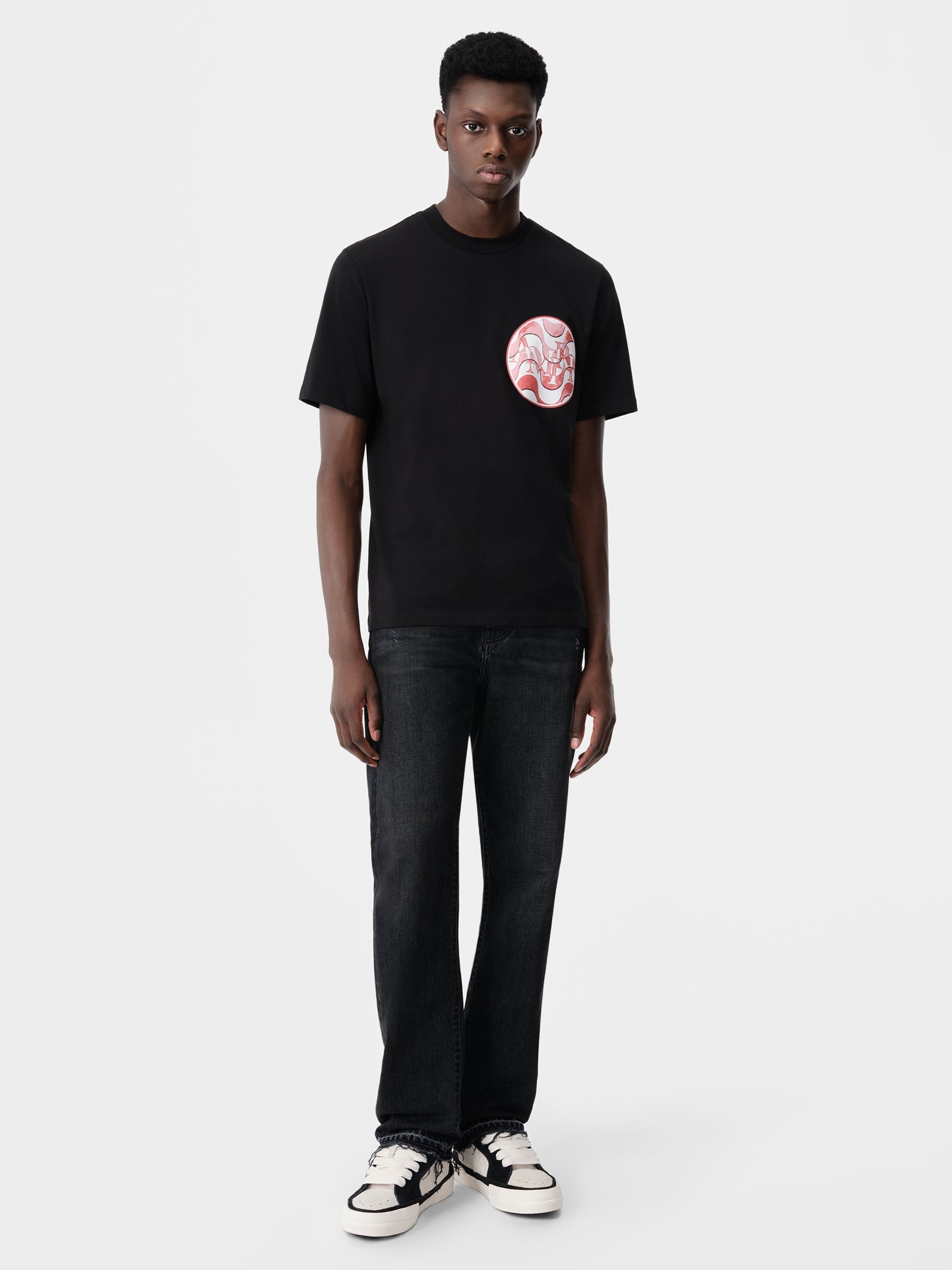 大人気★【AMIRI】Staggered Wave 半袖Tシャツ AMIRI AMIRI STAGGERED WAVE TEE | REVERSIBLE