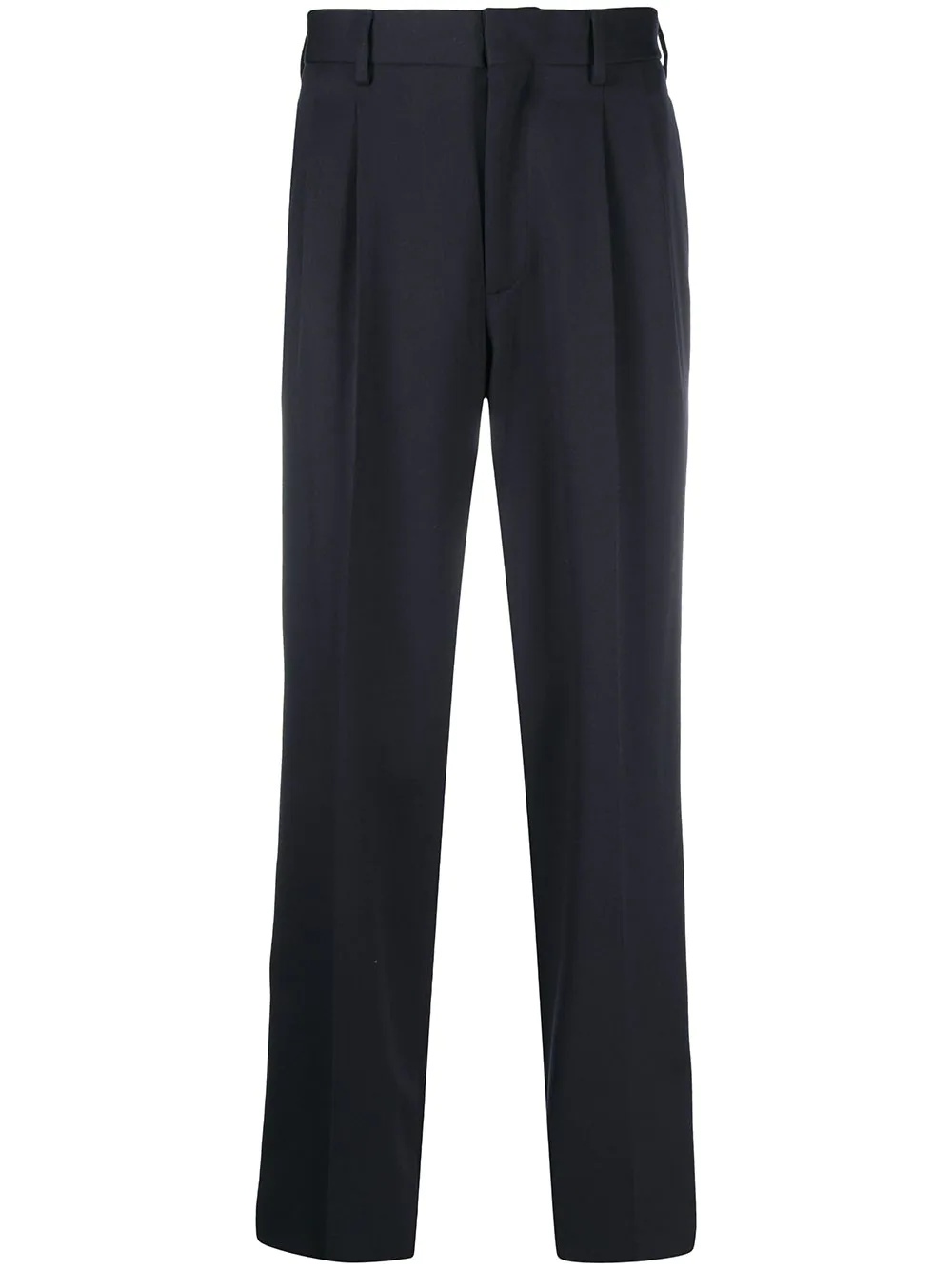 straight-leg wool trousers - 1