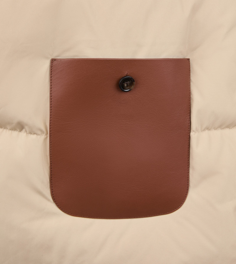 DOWN JACKET IN TECHNICAL COTTON - BEIGE 9