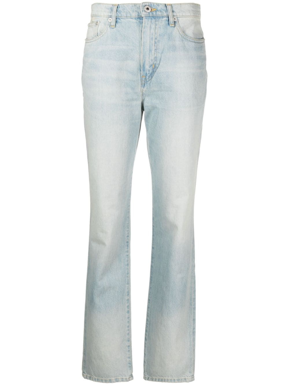 Japanese high-waisted straight-leg jeans - 1