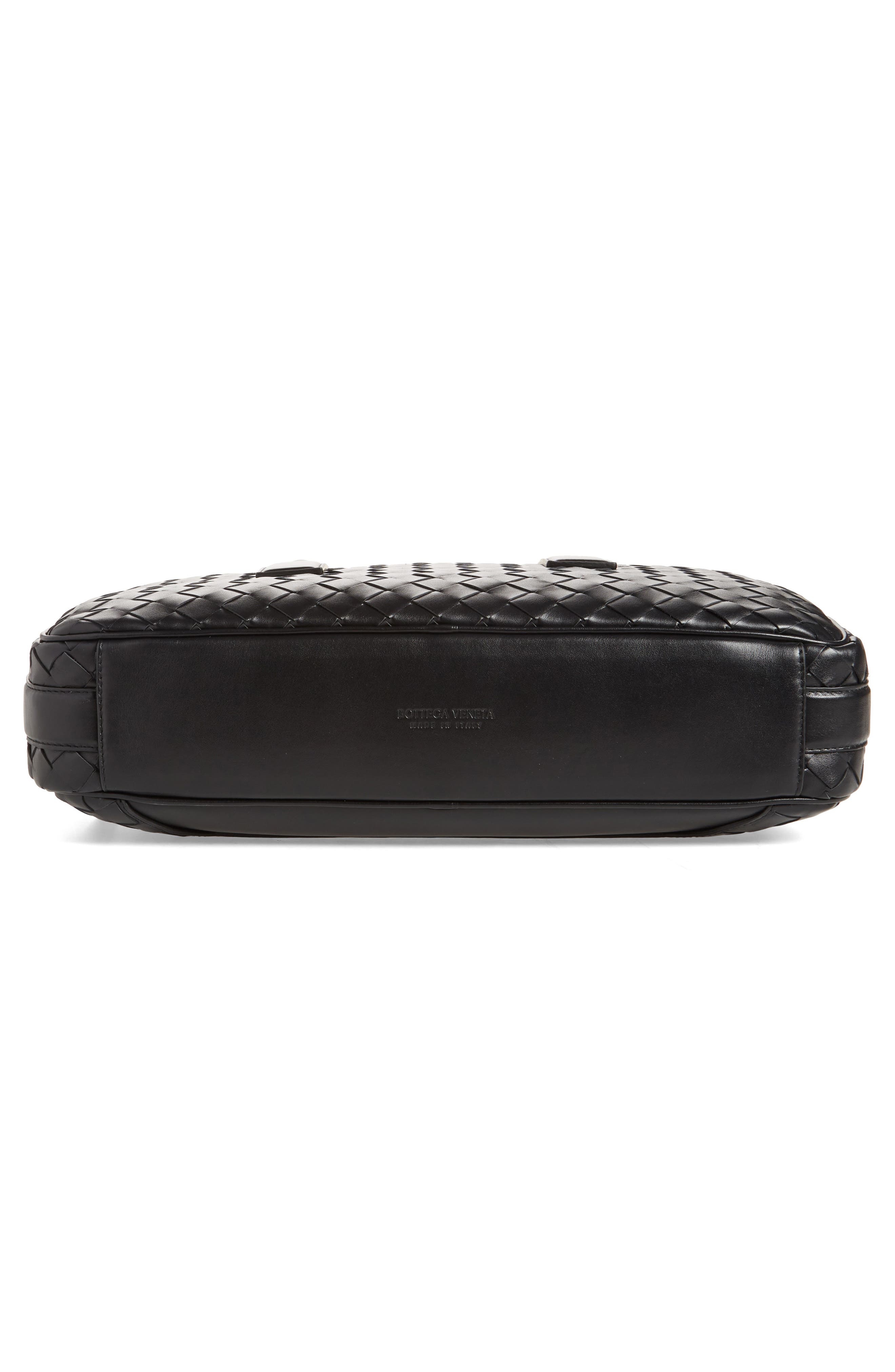 Bottega Veneta Large Getaway Intrecciato Leather Briefcase in 8803 Black/Silver at Nordstrom - 5