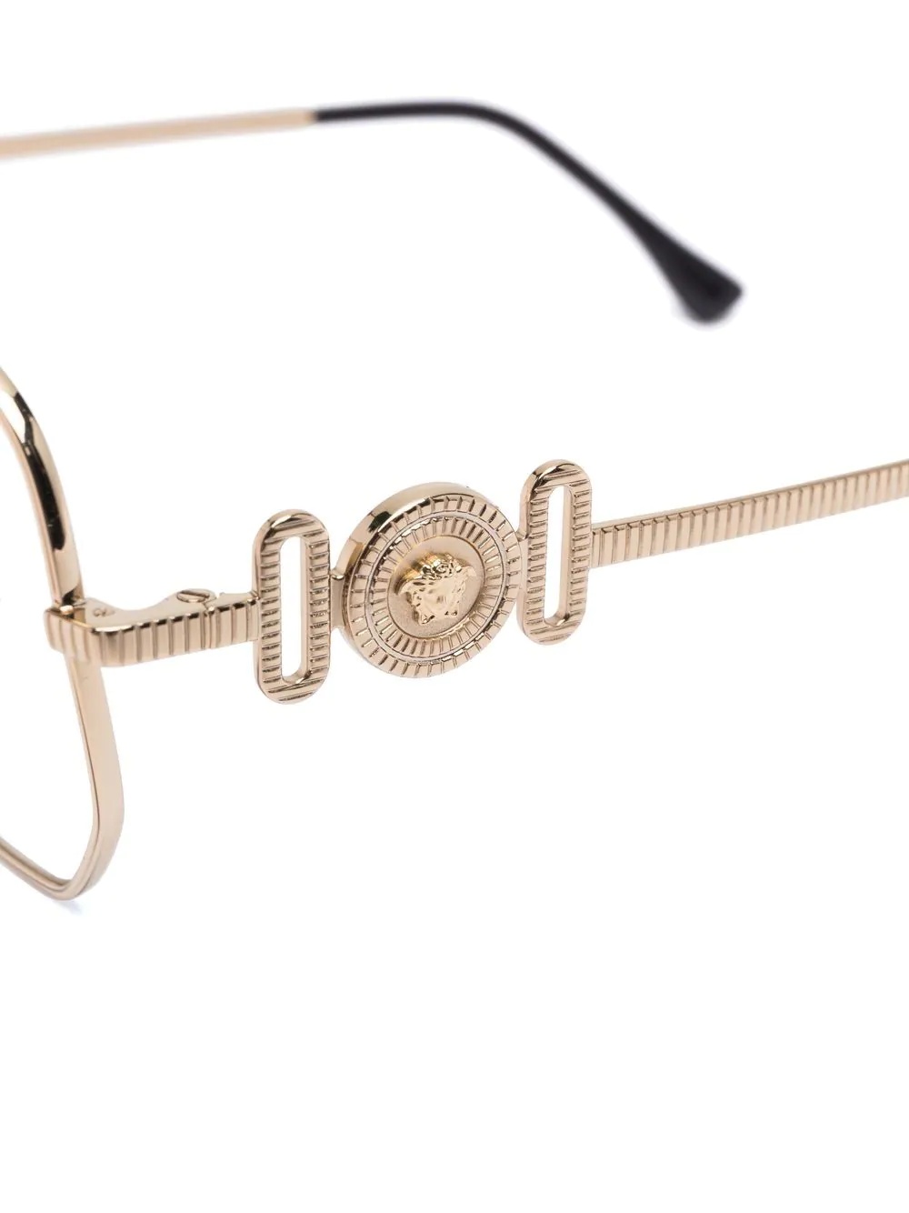 logo square-frame glasses - 3