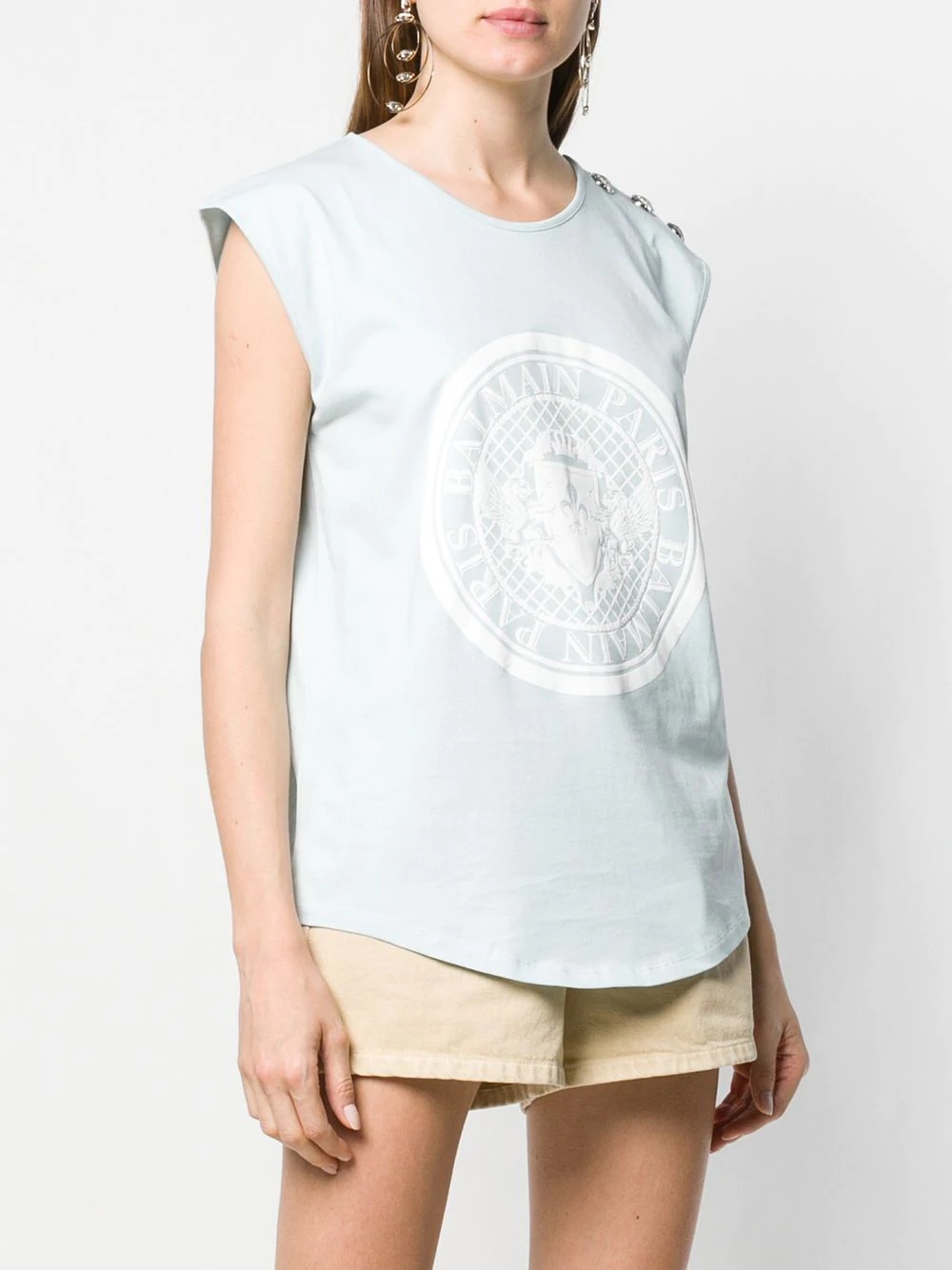 Balmain medallion print tank top - 3