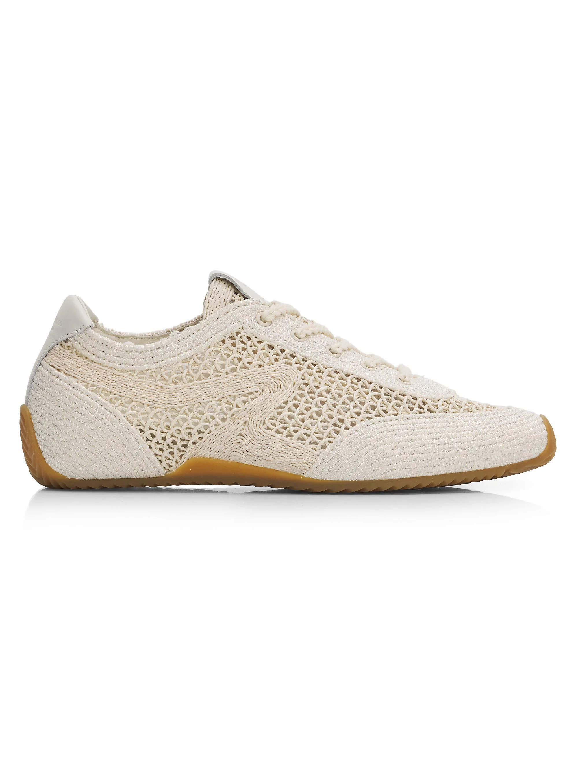 Women's Retro Runner Ultra Slim Sneakers - Sea Salt Raffia - 1