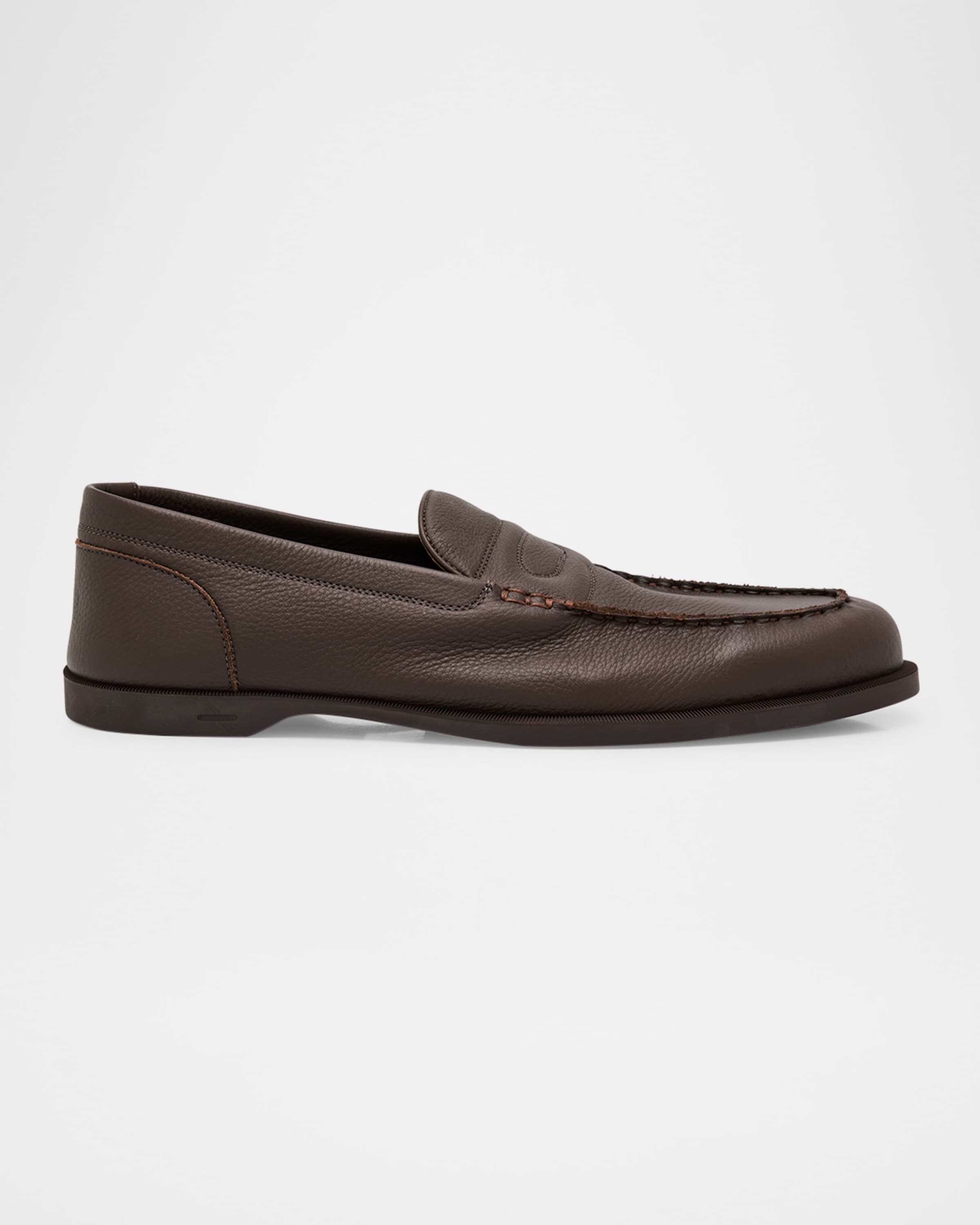 Men's Pace Grained Leather Penny Loafers - 1