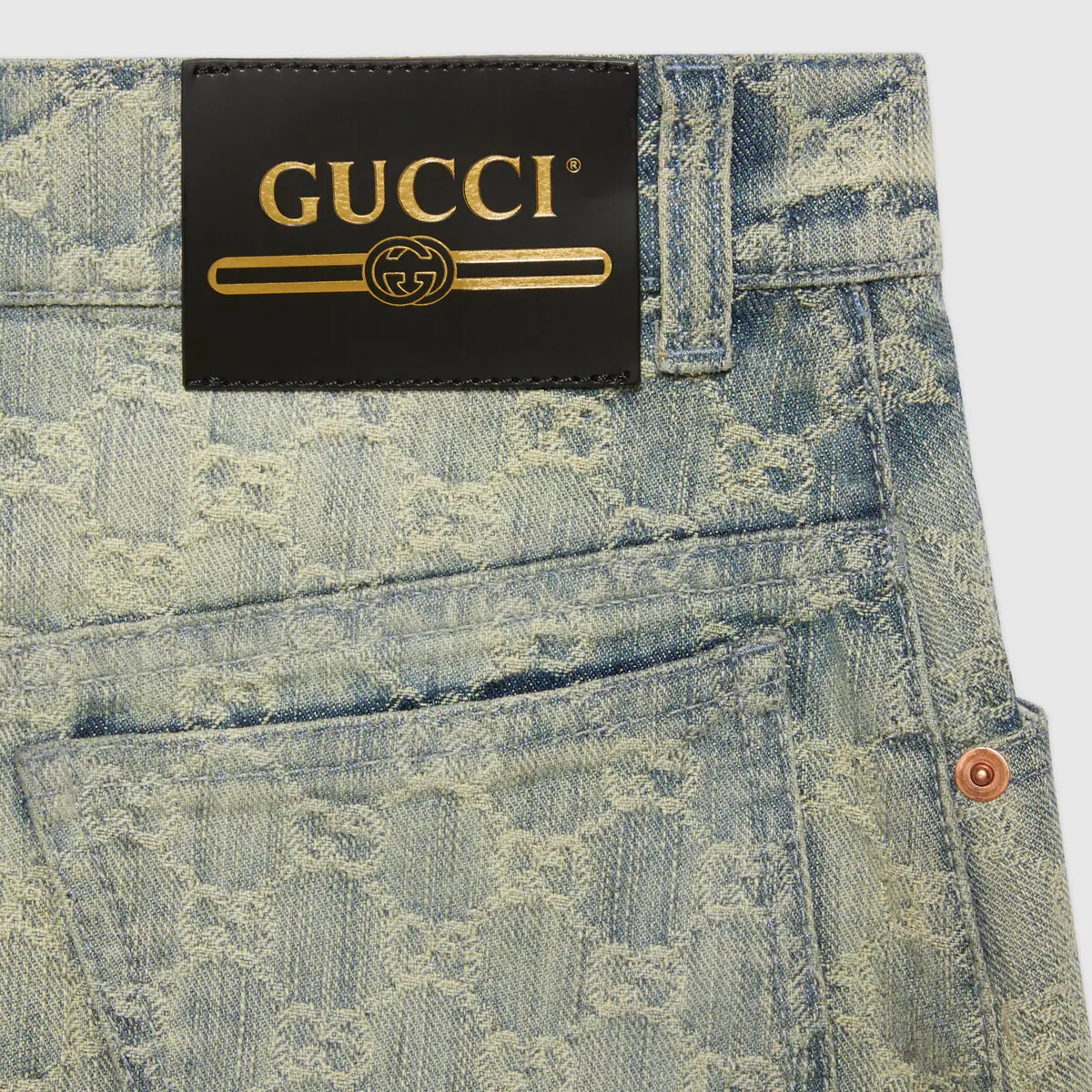 GG jacquard denim mini skirt - 6
