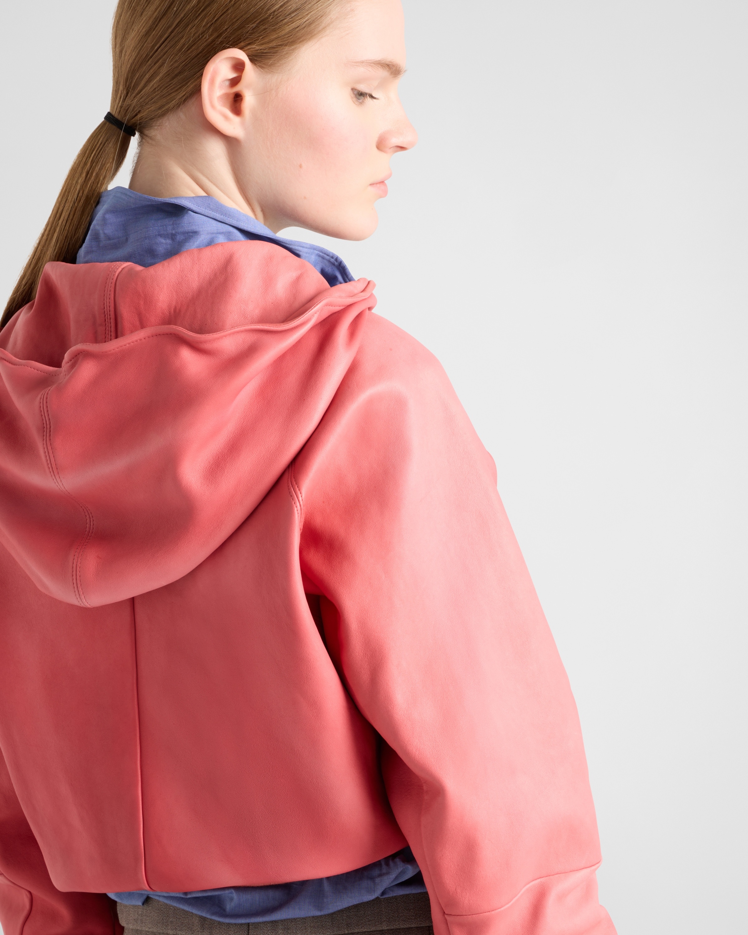 Nappa leather hoodie - 3