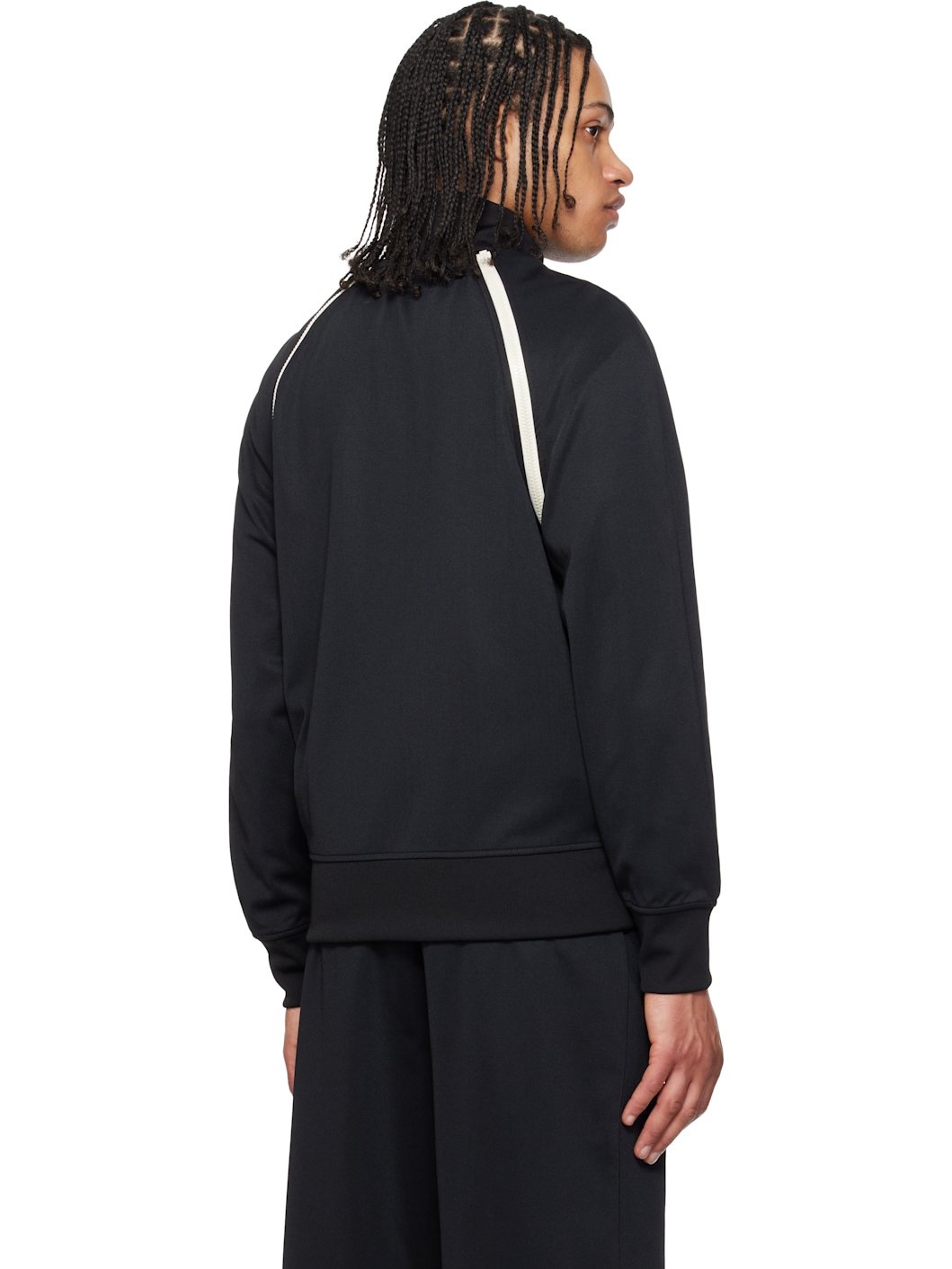 Black Zip Sleeves Track Jacket - 3