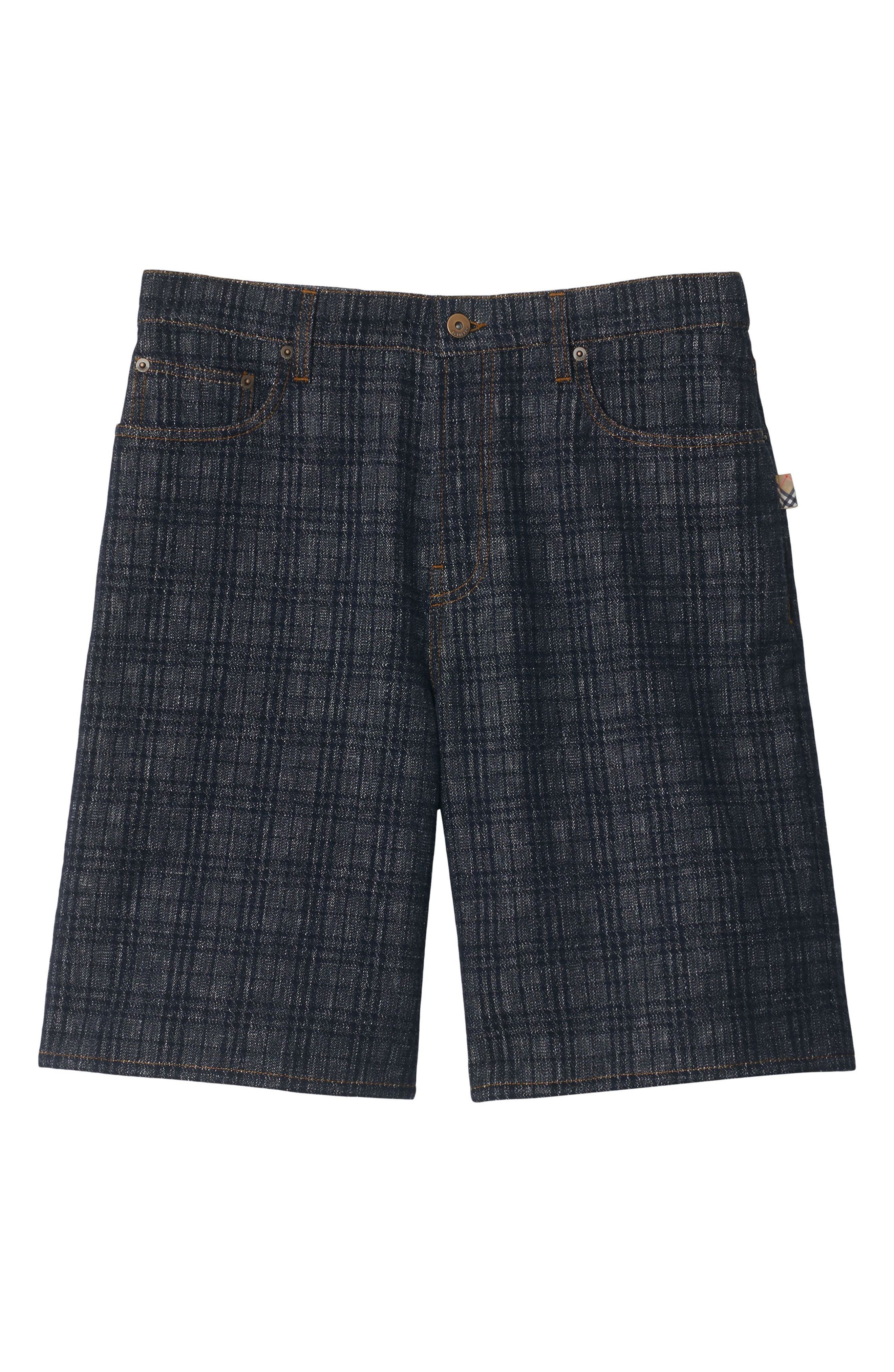 burberry Check Jacquard Denim Shorts in Indigo Ip Check at Nordstrom - 4
