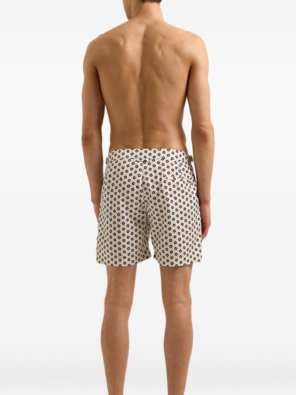 Bulldog geometric-print swim shorts - 4