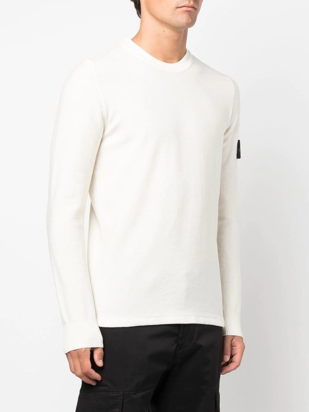 Compass-patch crew-neck jumper - 3