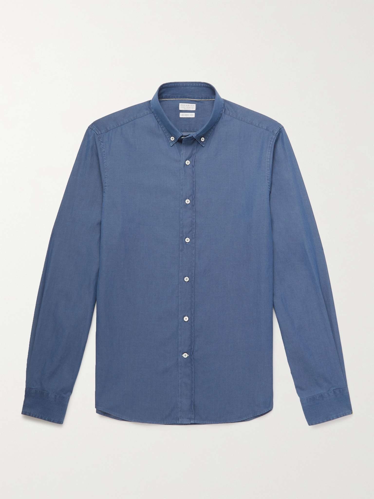 Button-Down Collar Cotton-Chambray Shirt - 1