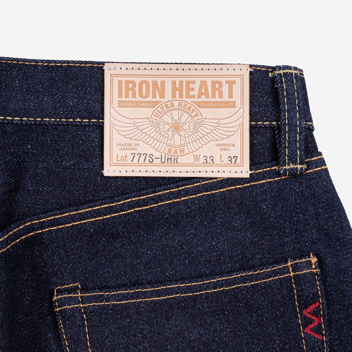 IH-777S-UHR 21/23oz Ultra Heavy Raw Selvedge Denim Slim Tapered Cut Jeans - Indigo - 6